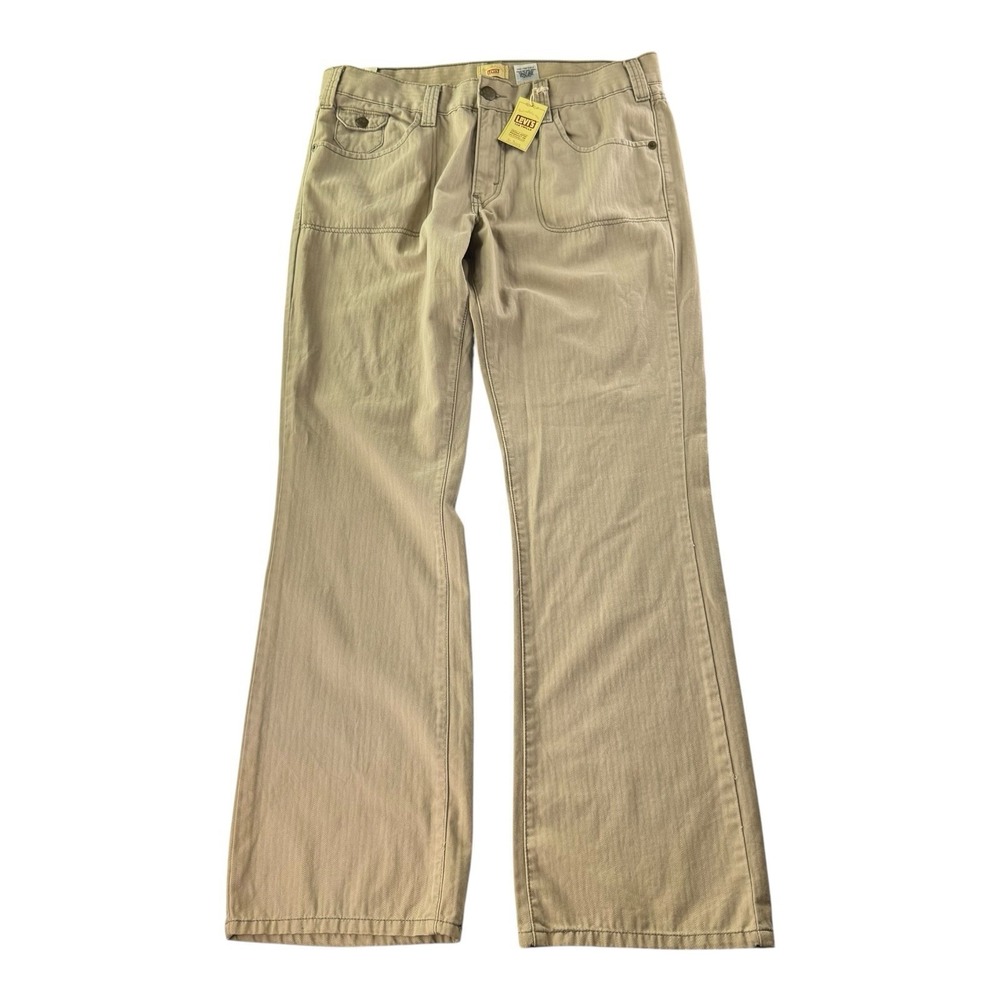 Levi's Women's Tab Twills Flare Jeans Size 16 Long Khaki Tan NWT Cotton